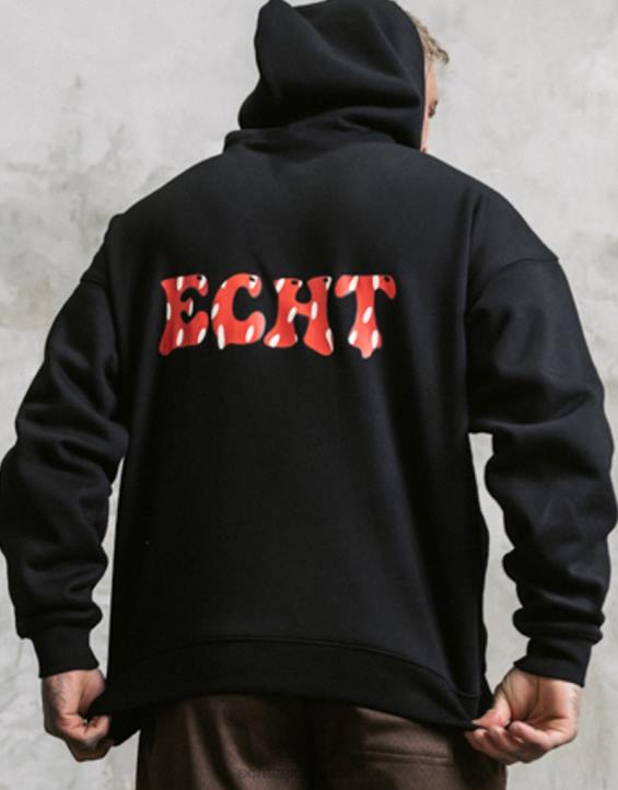 ECHT PBVJ562 vrećica crno muškarci jagoda hoodie