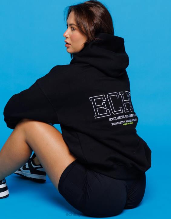 ECHT PBVJ65 odjeća crno žene držači club hoodie